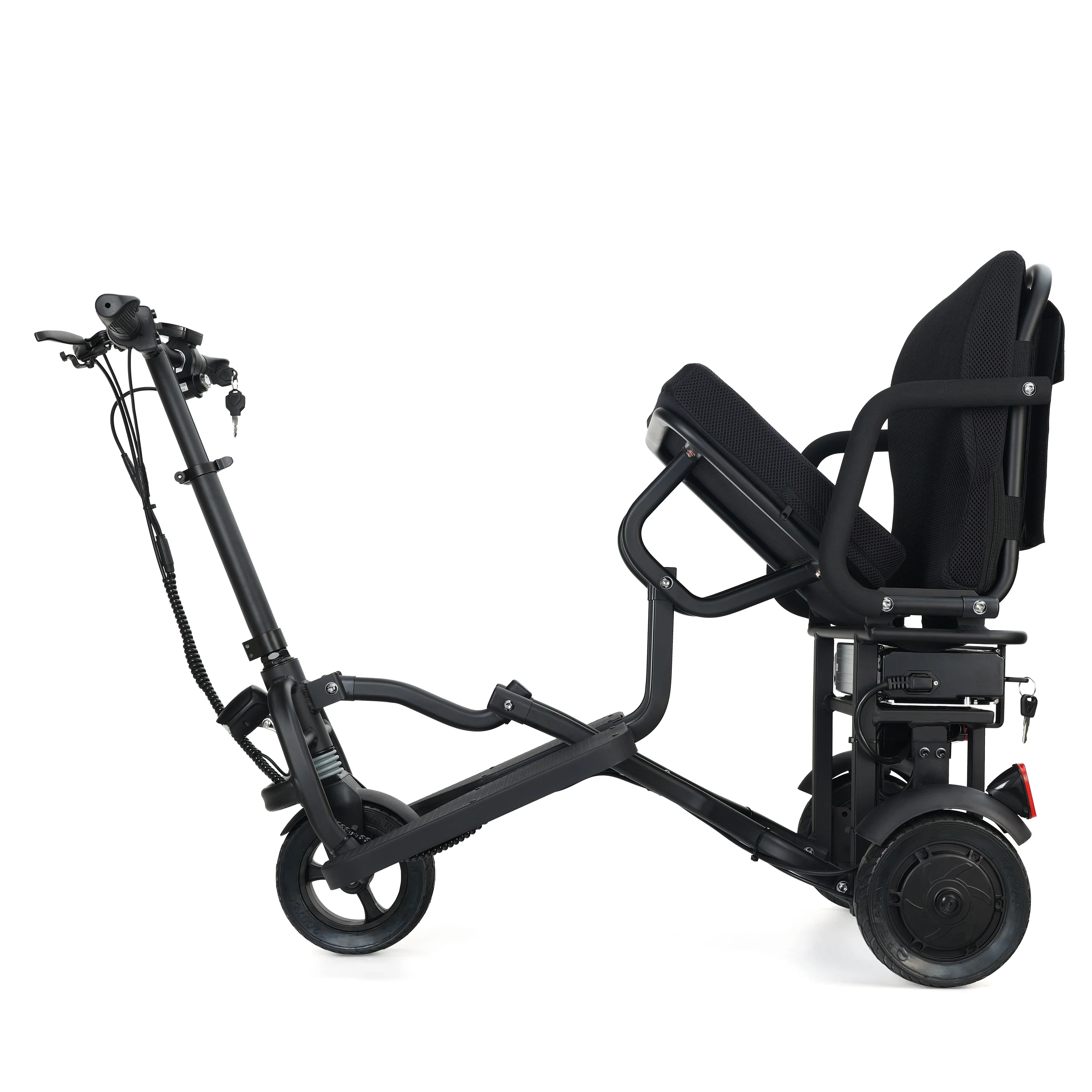 WEYRAL C36 VT Sedia a Rotelle Elettrica Pieghevole per Adulti e Anziani, Motore 300W, 36V 8Ah, Sedia a Rotelle Elettrica Tutto Terreno 8*3 - immagine 5