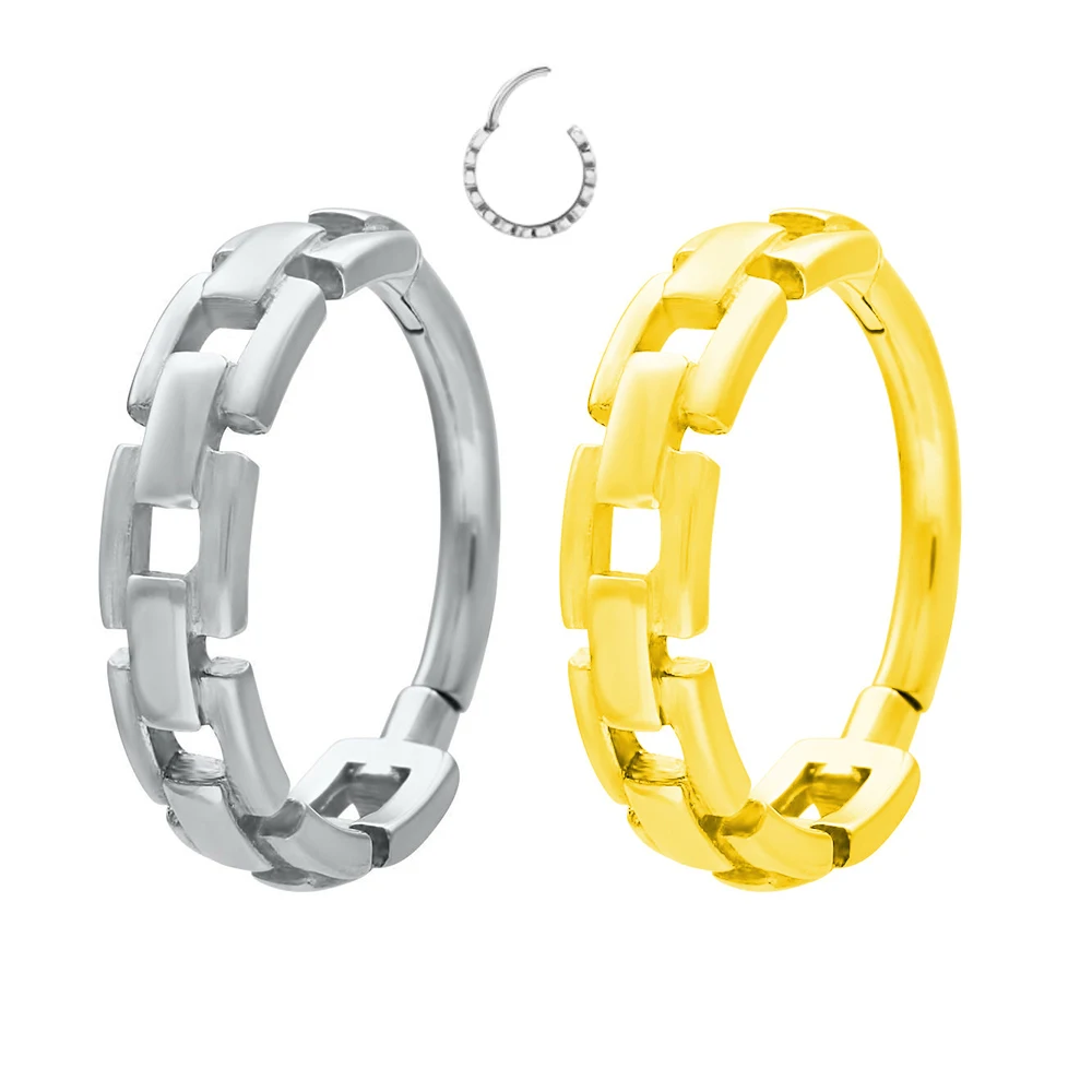 Conch Piercing 100% 316L Acciaio Chirurgico 16G Anello Al Naso Clicker Helix Cartilagine Orecchino Setto Clicker Monili Penetranti Del Corpo