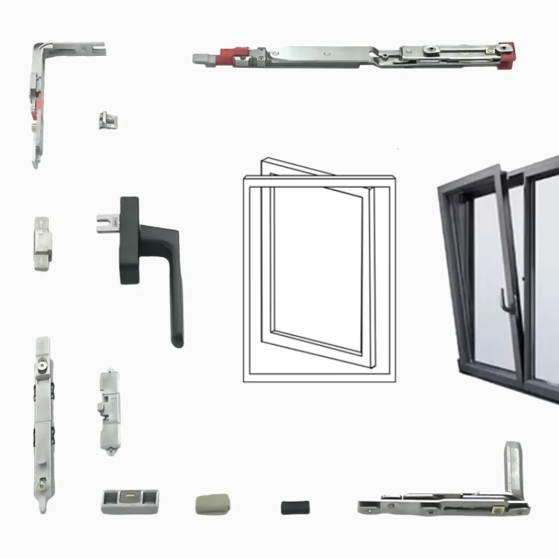 High Security Door Window Accessories Casement Aluminum Tilt and Turn windows Accessories Hardware System