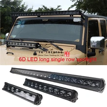 

Led Ultra-thin Single Row Long Strip Lamp 6D Lens Off-road Front Bar Middle Net Auxiliary Lamp Automobile Refitting Spotlight