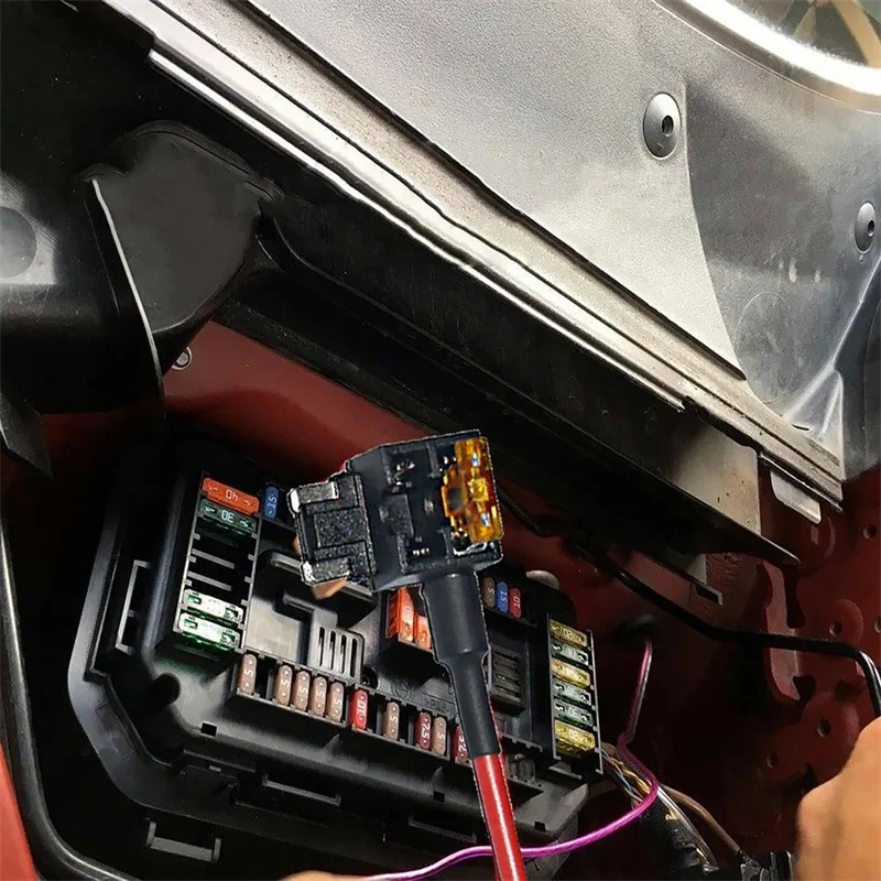 Verbesserte Flachsicherungshähne – Low-Profile-Sicherungshähne, Add-a-Circuit-Sicherungseapter, 12-V-Hahn-Sicherungshalter mit 5-Ampere Low-Profile-Mini-Sicherung – Detail 7