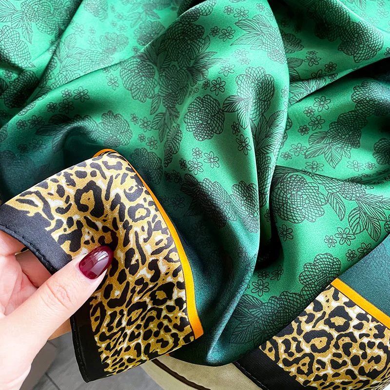 Spring Scarf Women's Luxury Design Scarf Silk Smooth Scarf Soft Muslim Headband Shawl Beach 85x180cm 3