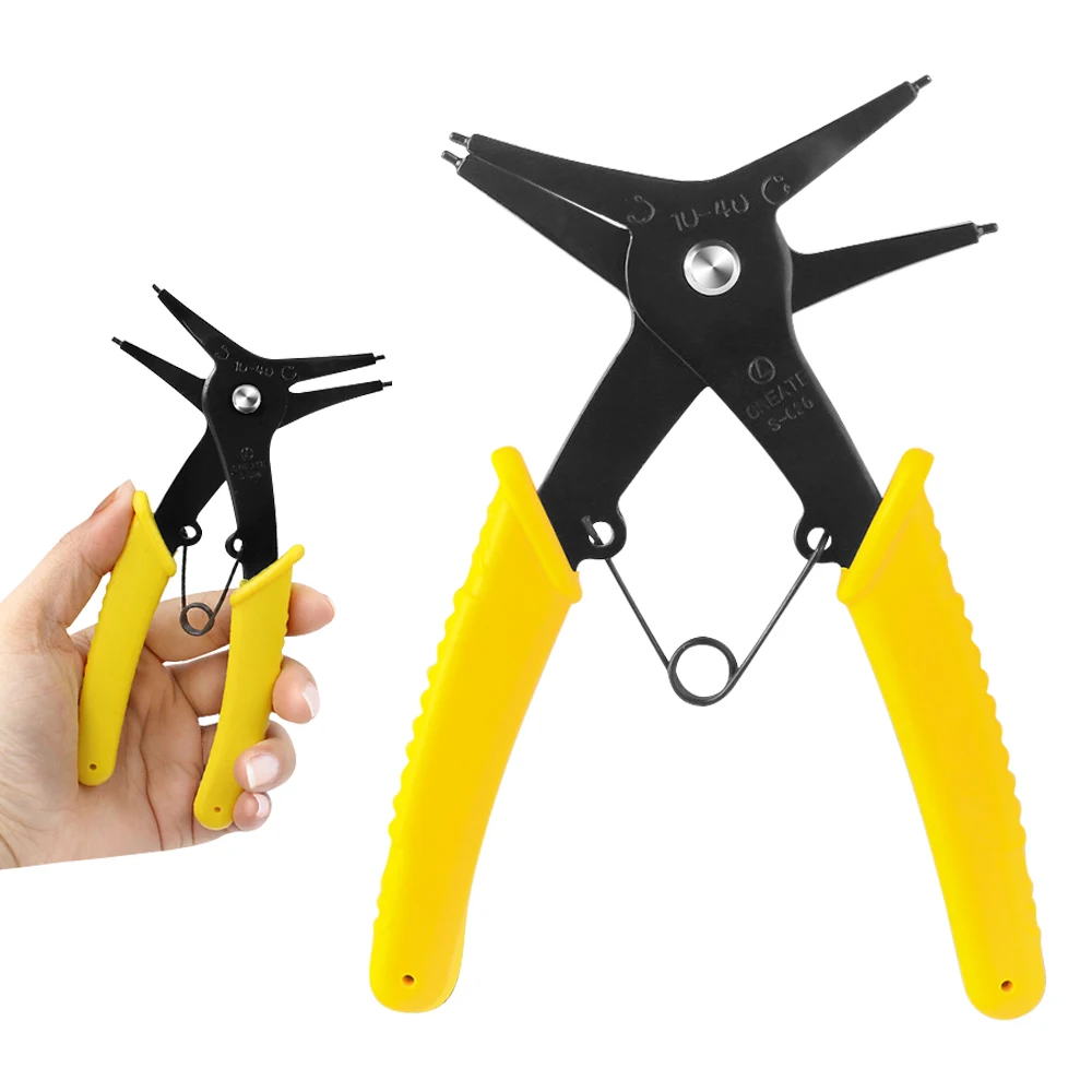 1Pc Circlip Pliers 2 In 1 Internal And External Dual Purpose Plier