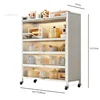 Modern Large Capacity Kitchen Cabinets for Kitchen Furniture Household Tableware Cabinets Multi-layer Shelf with Flip Door p 6