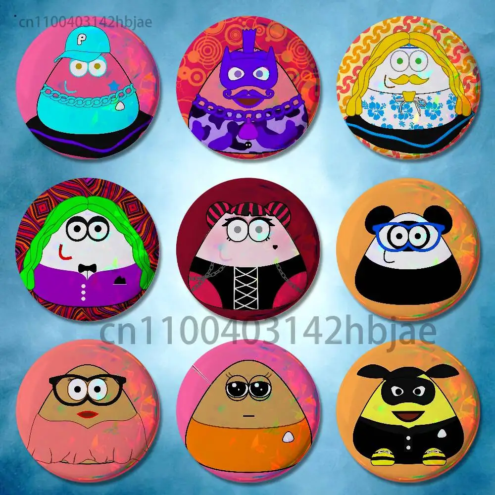 My P-Pet A-Alien P-Pou Custom Badges 75mm 44mm 25mm Brooch Backpack Hat ...