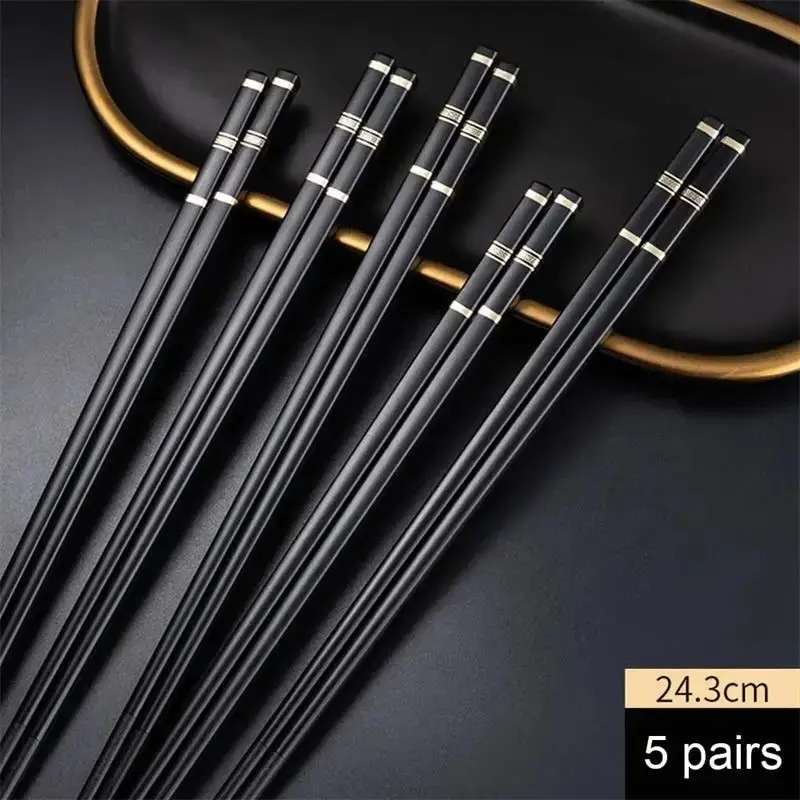 Chinese Japanese finger chopsticks non slip chopsticks wooden chopsticks sushi chopsticks led chopsticks chopstick holder Sushi Sticks Korean Chopsticks Reusable Alloy Chop Sticks Kitchen Tableware Tool Accessories 5 Pairs