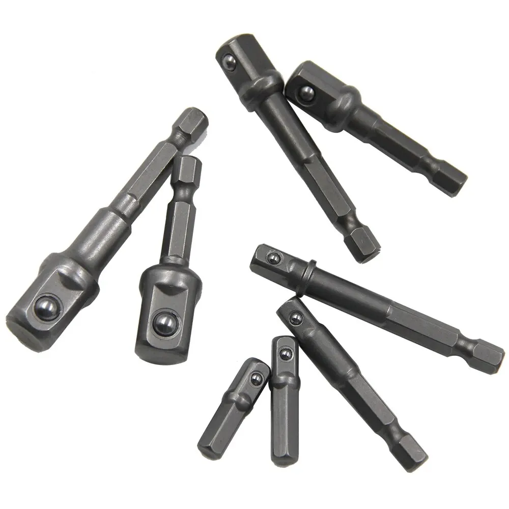 Electric Screw 8pc Natural Color 1/2 Hexagonal Handle Adapter 3/8 Square Head 1/4 Extension Rod Tool Sleeve Accessory Set