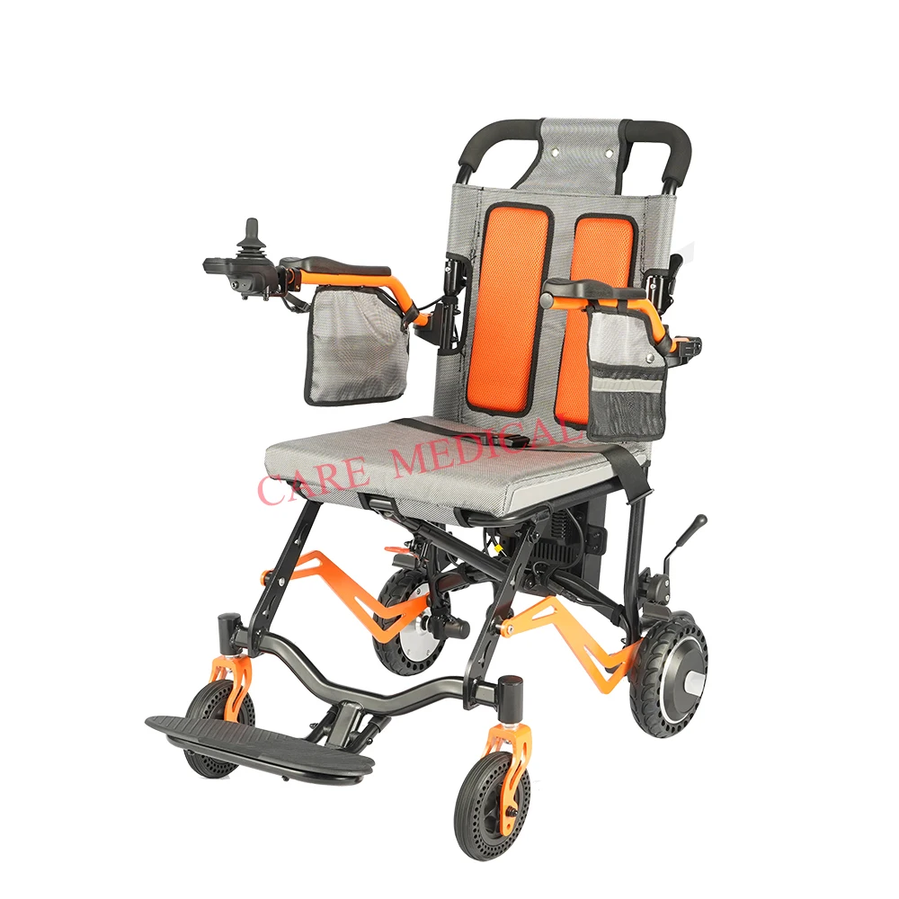 Hot Aluminum alloy Ultra-light Foldable Electric Power Wheelchair, Net Weight 17.5 KG