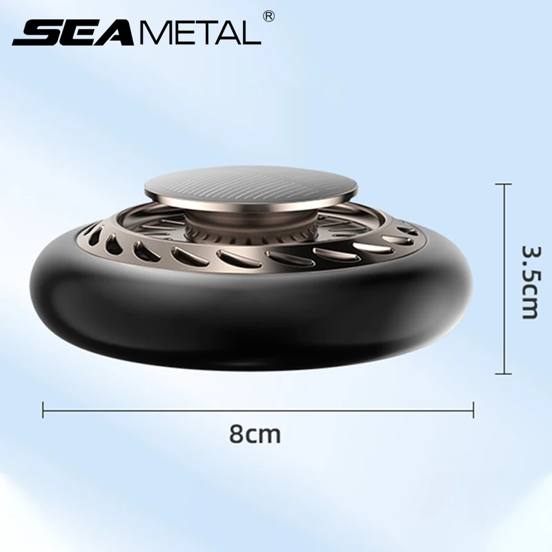 Solar Car Air Freshener Auto Rotation Diffuser
