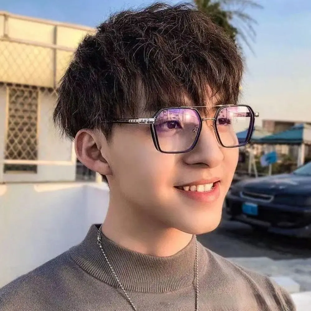 Tragbare Blaulicht-blockierende Anti-Blaulicht-Brille, ultraleichter Augenschutz, Computerbrille, Metallrahmen, Brillen für Männer und Frauen – Detail 6