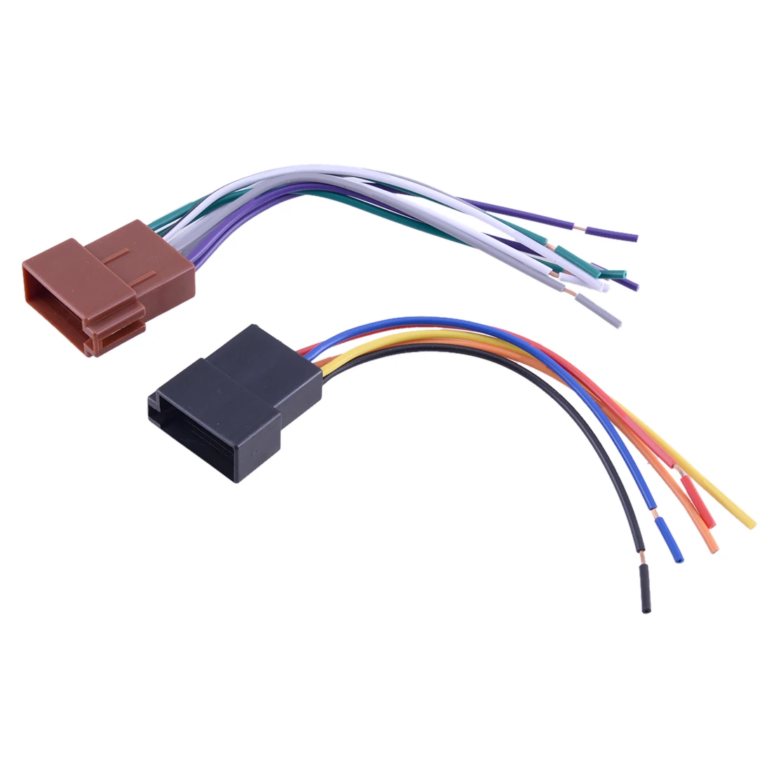 2Pcs/Set 12V Universal Car Stereo Female Socket Radio ISO Wire Harness