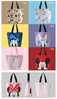 Disney Mickey Mouse Donald Duck Lunch Bag Canvas Shoulder Bag Korean Women Kids Lunchbox Picnic Supplies Insulated Cooler Bags 2