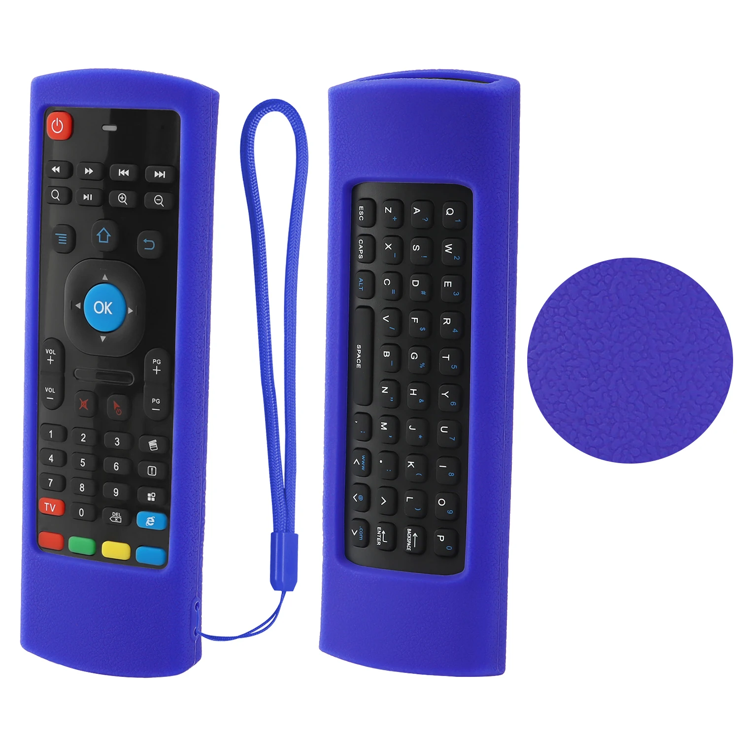 YiBiChin Étui de Protection en Silicone pour MX3 Air Fly Mouse Keyboard Télécommande, Antichoc, Lavable, Non-Slip, Agréable pour la Peau(Noir