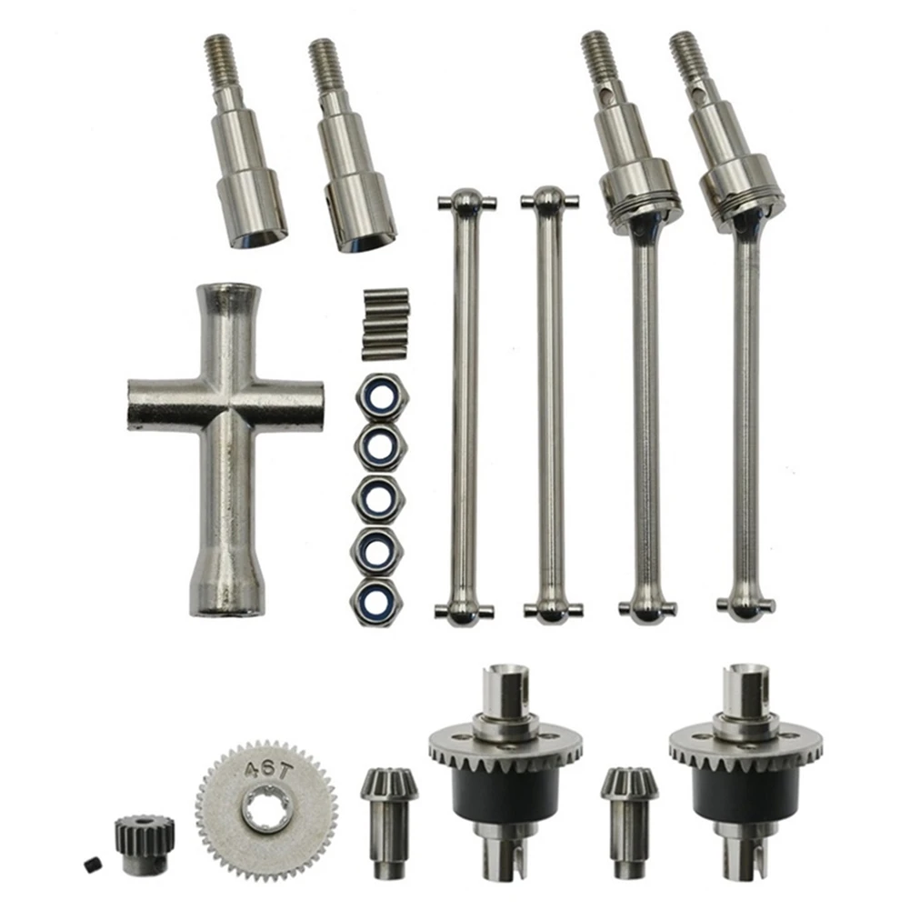 RiToEasysports RC Auto Antriebswelle Edelstahl RC Hundeknochen Getriebewelle für 144001 144002