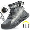 Security Protective Men Boots Fashion Work Sneakers Steel Toe Shoes Puncture-Proof Safety Boots Industrial Shoes Work Footwear