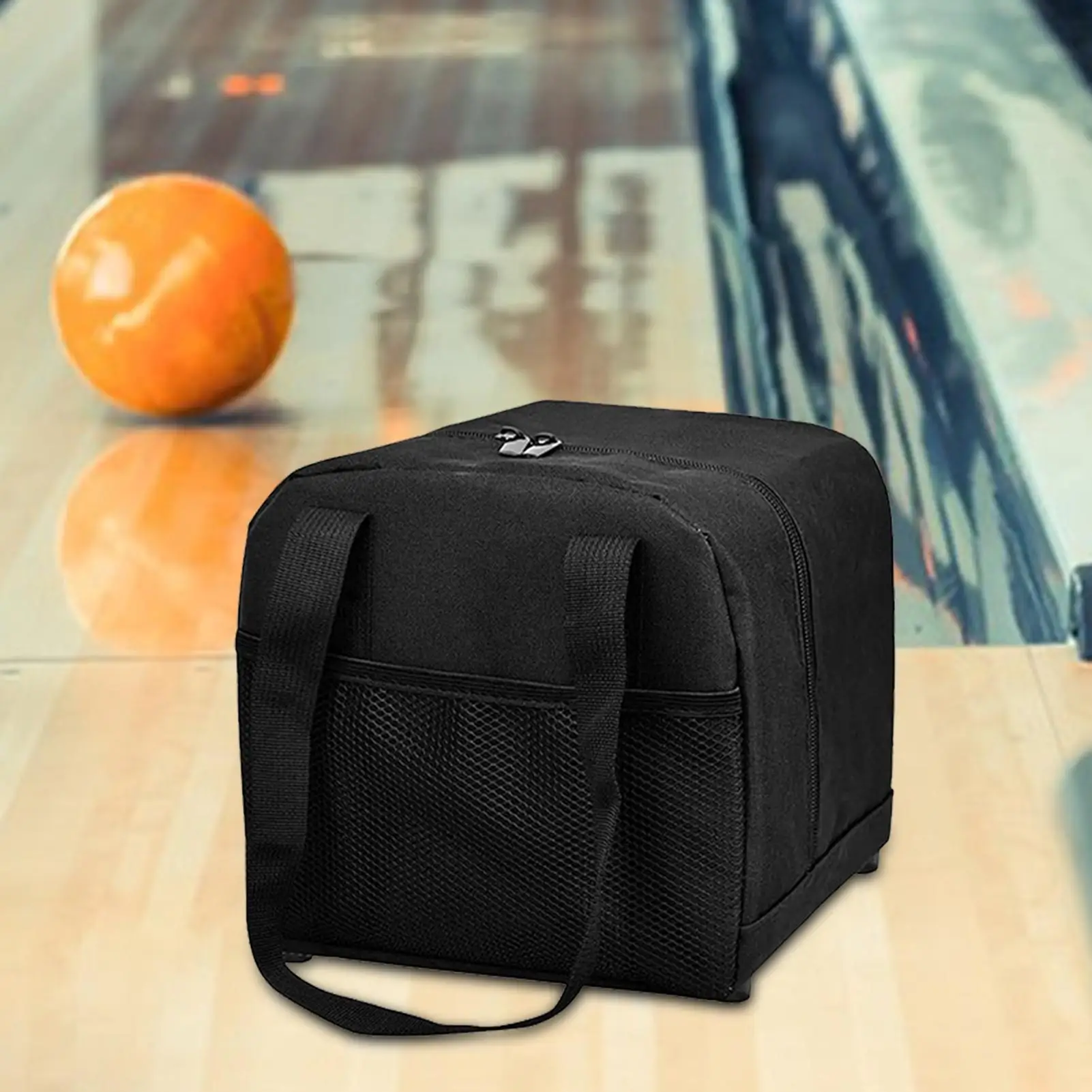 Bowling Bag Bowling Ball Carrier Bag with Padded Holder Waterproof Handbag with Side Mesh Pockets for Players Men Athlete