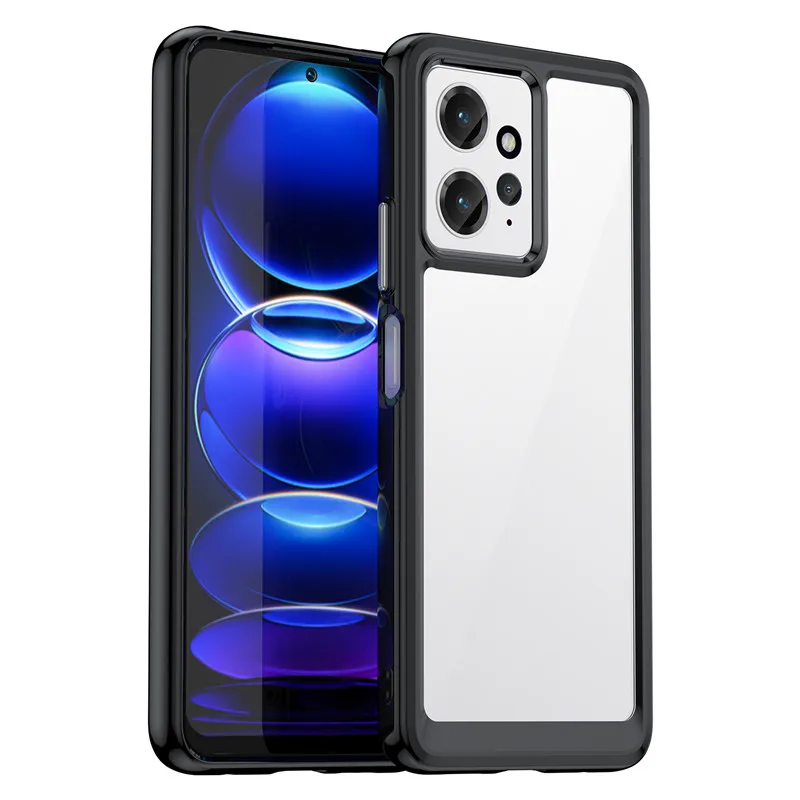 Funda para Xiaomi Redmi Note 12 4G, cubierta colorida de silicona suave con  borde transparente a prueba de golpes para Redmi Note 12 - AliExpress