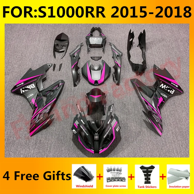 

NEW ABS Motorcycle full fairings kit fit For S1000RR S 1000 RR S1000 RR 2015 2016 2017 2018 bodywork Fairing kits set pink black