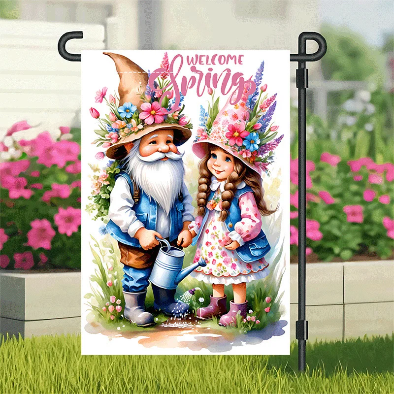 Blaue Mini-Gartenflagge Mit Wirbelmuster, 32,5 X 45 Produktbild-Vorschau 7