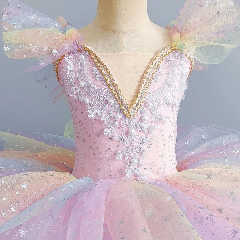 New children\'s ballet dress girl sequin princess dress performance set