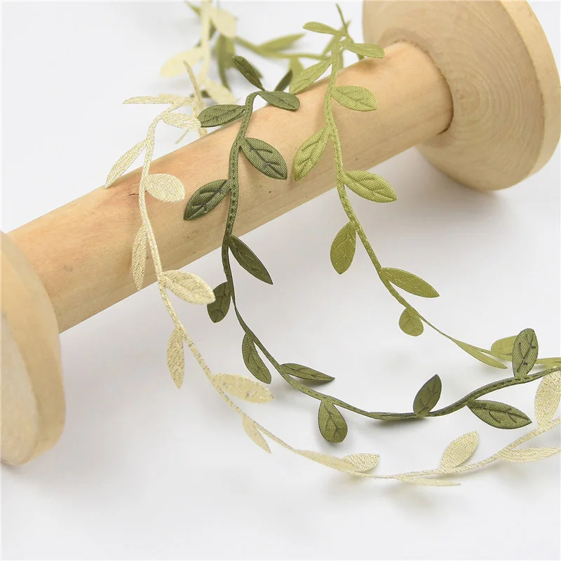 5/15 Meter Leaf Lace Ribbon DIY Sewing Applique Collar Wide Wedding Dress Cloth Guipure Decoration Flower Fabric Trim Wholesale