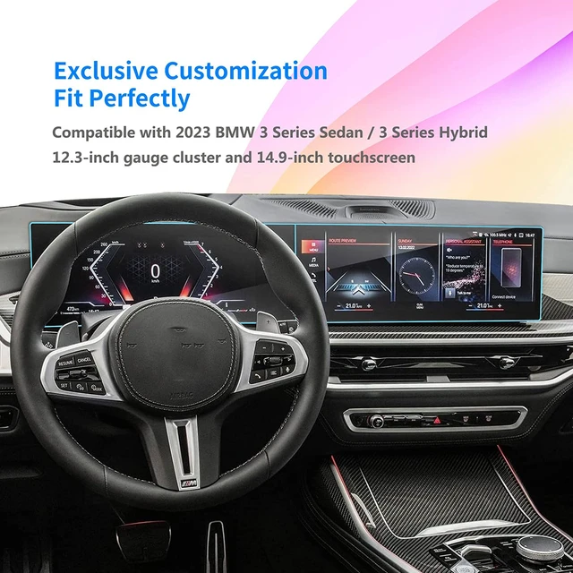 For 2023 BMW 3 Series Hybrid,iDrive 8 Sedan Screen Protector Touchscreen  Curved Display Navigation Tempered Glass Protective - AliExpress