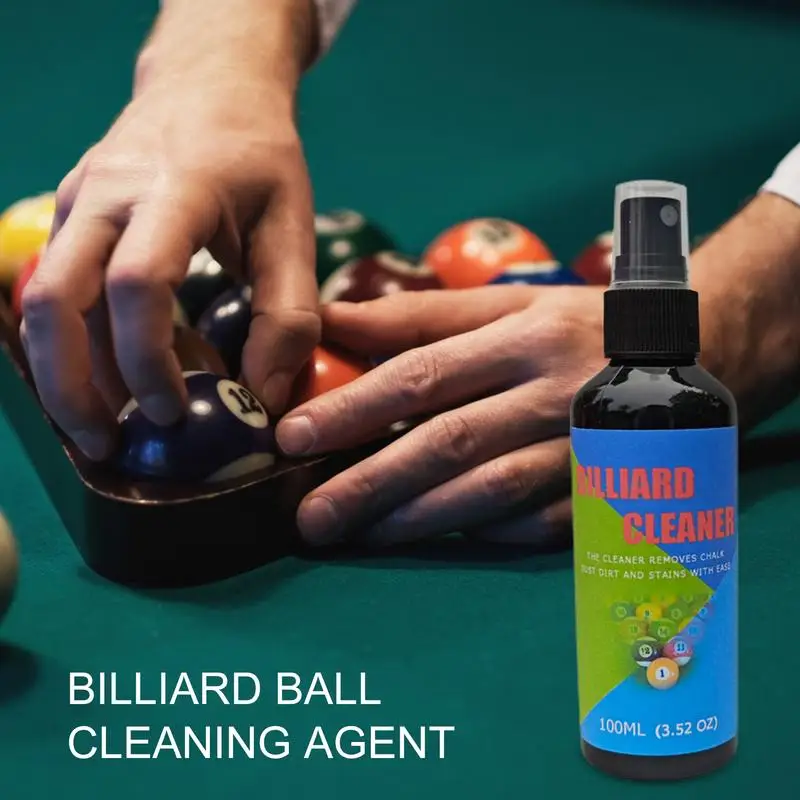 100ml Billiard Ball Cleaning Agent Pool Ball Spray Billiard Ball Maintenance Cleaner Pool Ball Polish Agent for Billiard clean