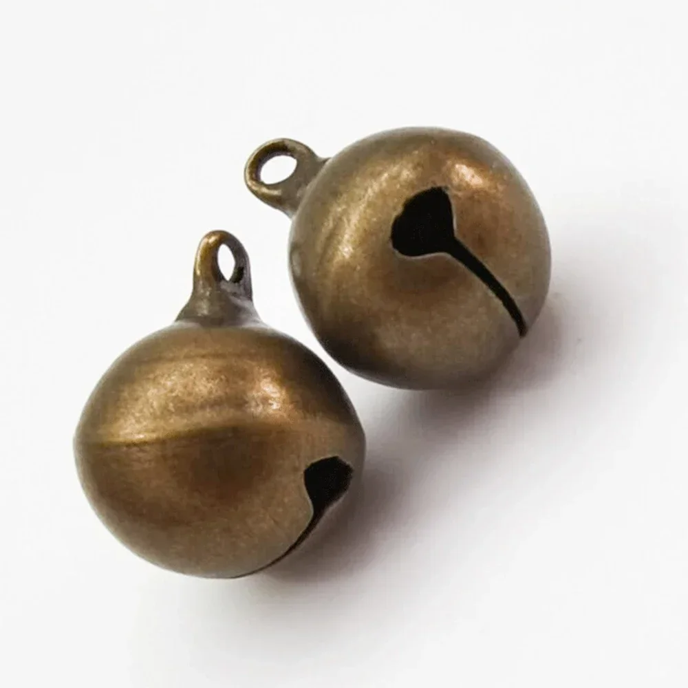 10Pcs Copper Bell Metal Loose Beads Small Jingle Bells for Crafts