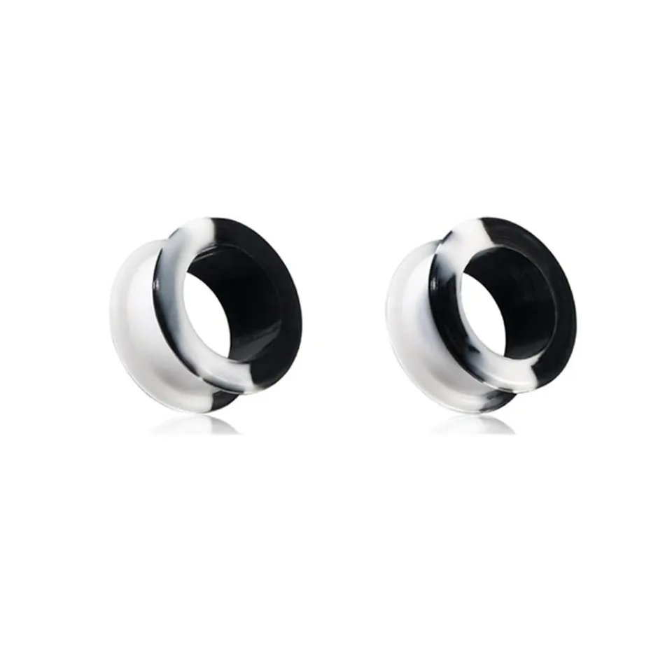 Tunnel e plugs in silicone per piercing orecchio - 1 paio_voghion.com