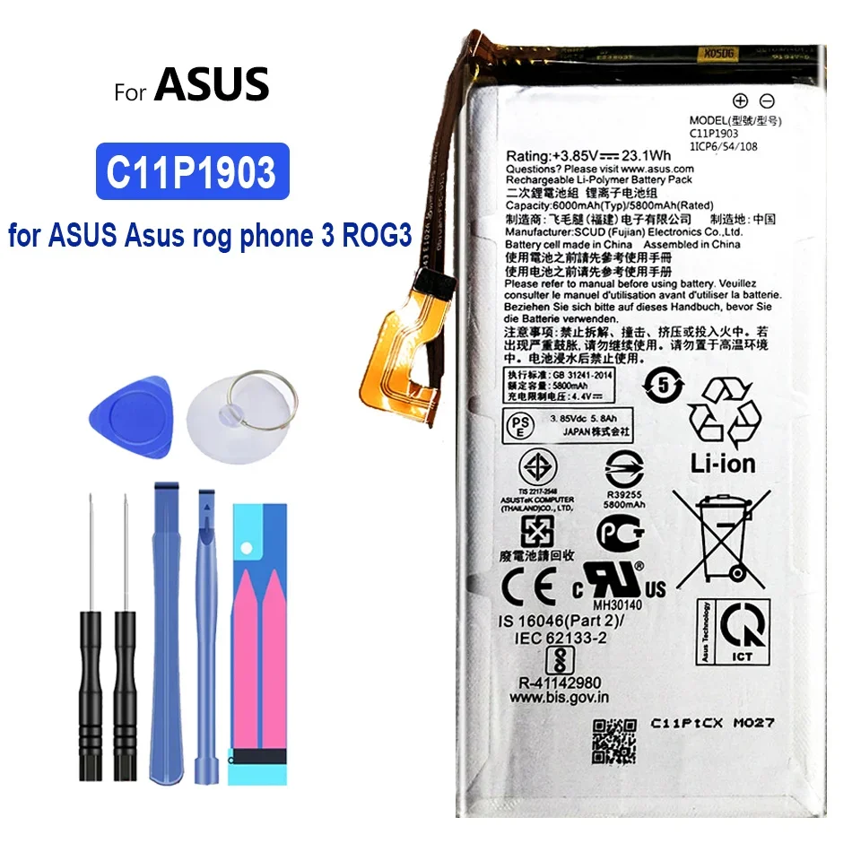 

Mobile Phone Battery C11P1903 6000mAh for ASUS rog phone 3 ROG3
