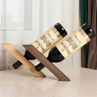 Solid Wood Creative Red Wine Rack Black Walnut Wine Rack Living Room Decoration Household Beech Balanced Wine Bottle Holder 1
