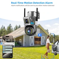 V380 PRO 8MP 4G caméra de sécurité extérieure suivi automatique 4K Vision nocturne double lentille PIR CCTV Protection de sécurité 3