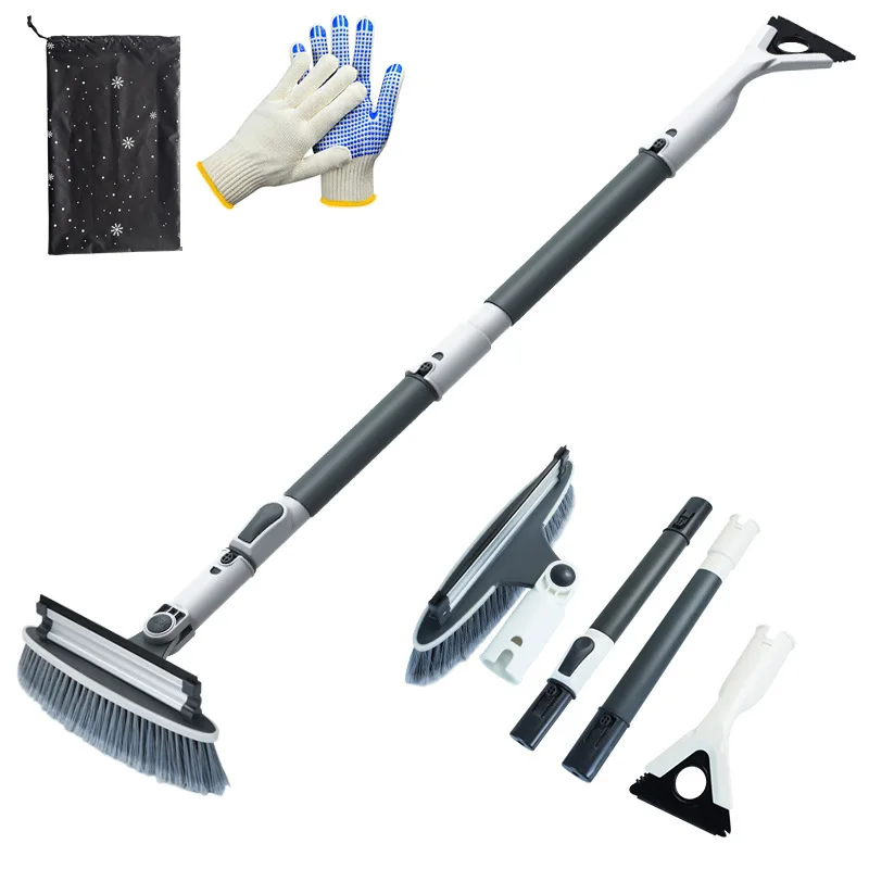 

Automobile Winter Multi-function Snow Remover Shovel Double Head Aluminum Alloyretractable Snow Brush Shovel Ice Scraper