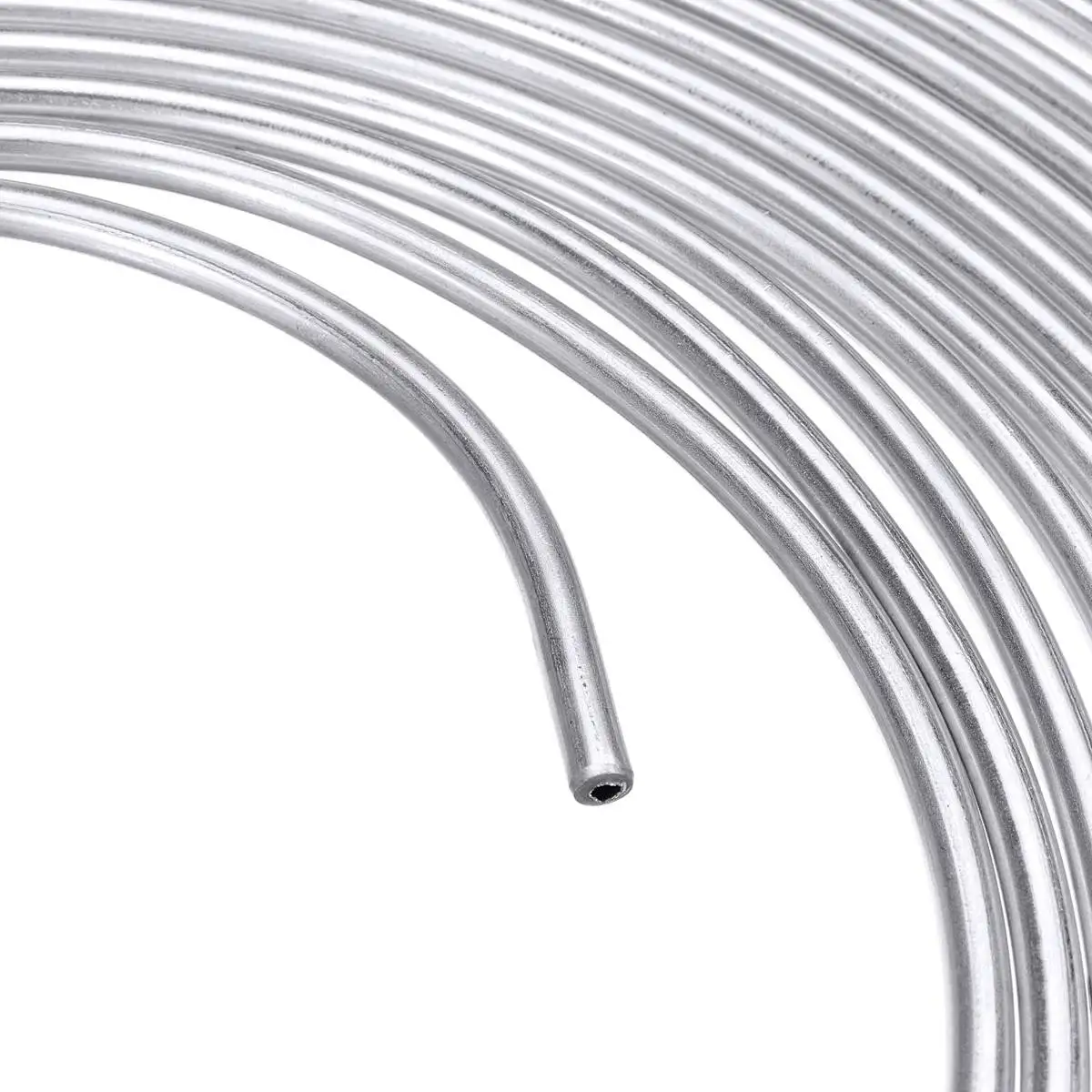 Universal 25ft 7.62m Roll Tube Coil of 3/16" OD Copper Nickel Brake Pipe Hose Line Piping Tube Tubing Silver Zinc brake pipe hose