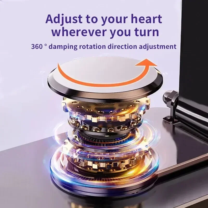 360° Rotating Metal Mobile Phone Holder Portable Folding Lazy Desktop Live Bracket For iPhone 15 14 Samsung Phablet Phone Holder