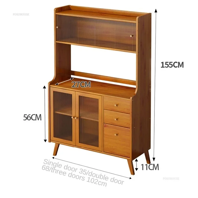 Creative New Chinese Style Sideboard for Entrance Hall with Drawer Kitchen Cabinets Bamboo Simple Design Cabinet for Dining Room