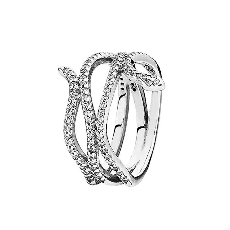 

Женское кольцо со змеиным плетением, из серебра 2020 пробы