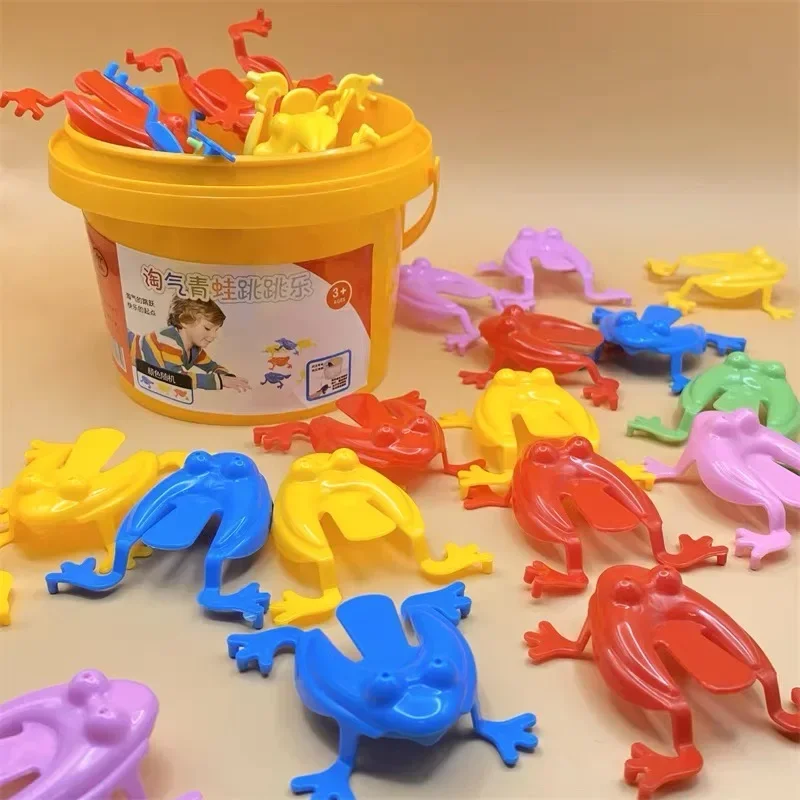 10/50pcs Colorful Jumping Frog Toys Kids Children Assorted Stress Relief Anxiety Early Educational Insect Games Party Favor Gift - Bilde 5