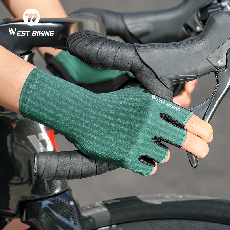 WESTWOOD FOX GEAR Guanti Da Ciclismo Mezze Dita Unisex Impugnature Imbottite Palmo Bicicletta Estate Equitazione Guanti Da Bici MTB Per Uomo Donna Antiscivolo Senza Dita Corto Per Mountain Bike - 8
