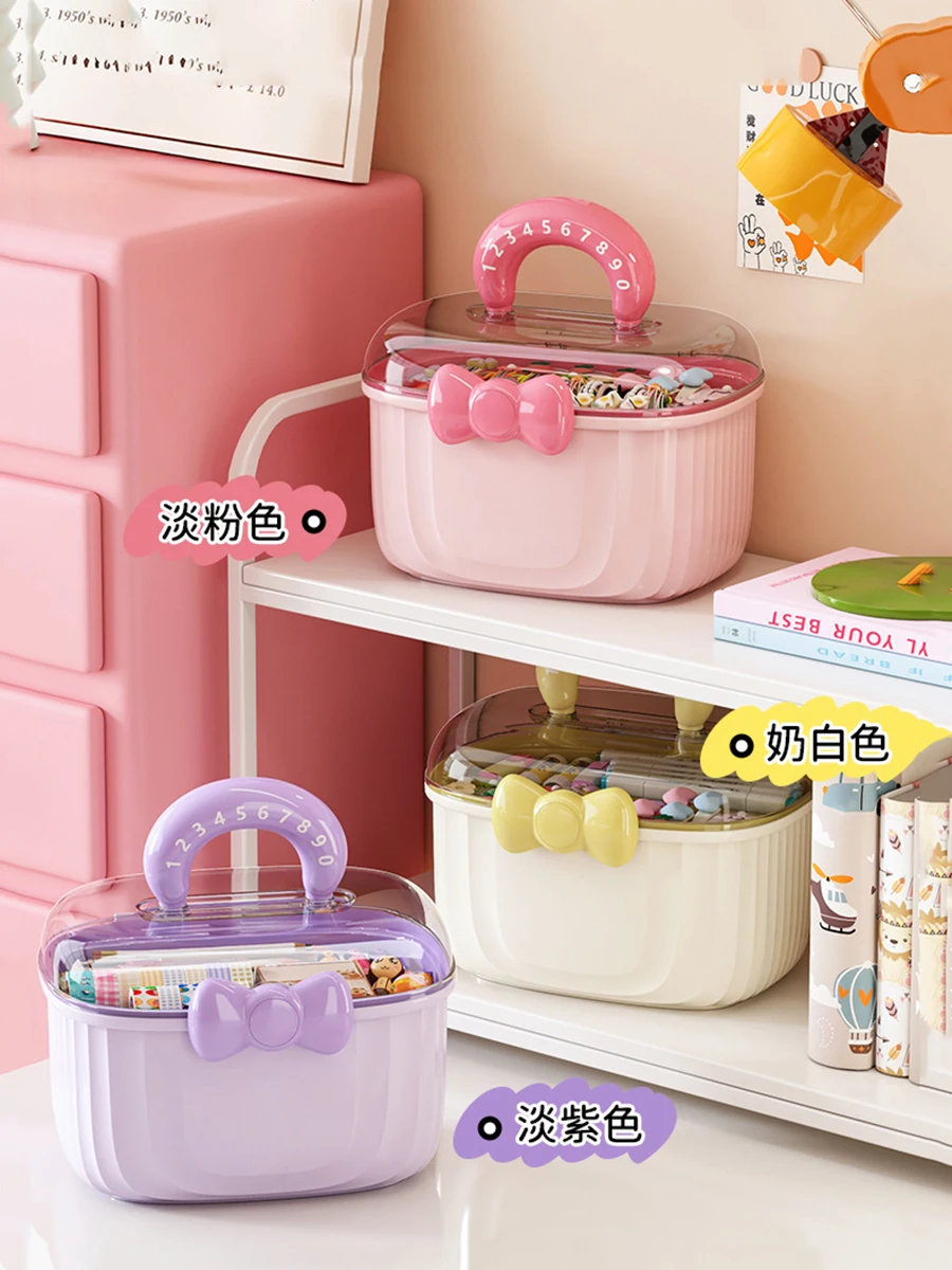 Hair Accessories Storage Box Portable Makeup Organizer For Hair Clips Hair Ties Earrings Bracelets Necklaces