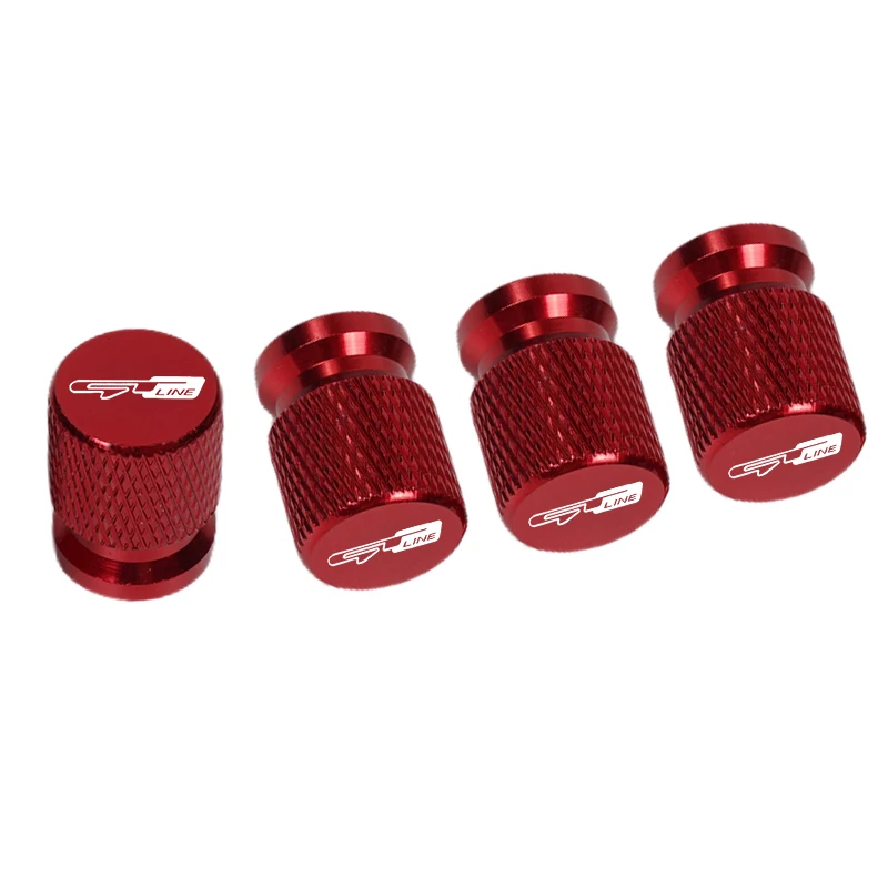Set of 4 CNC Aluminum Car Tire Valve Stem Caps - Stylish Air Port Covers