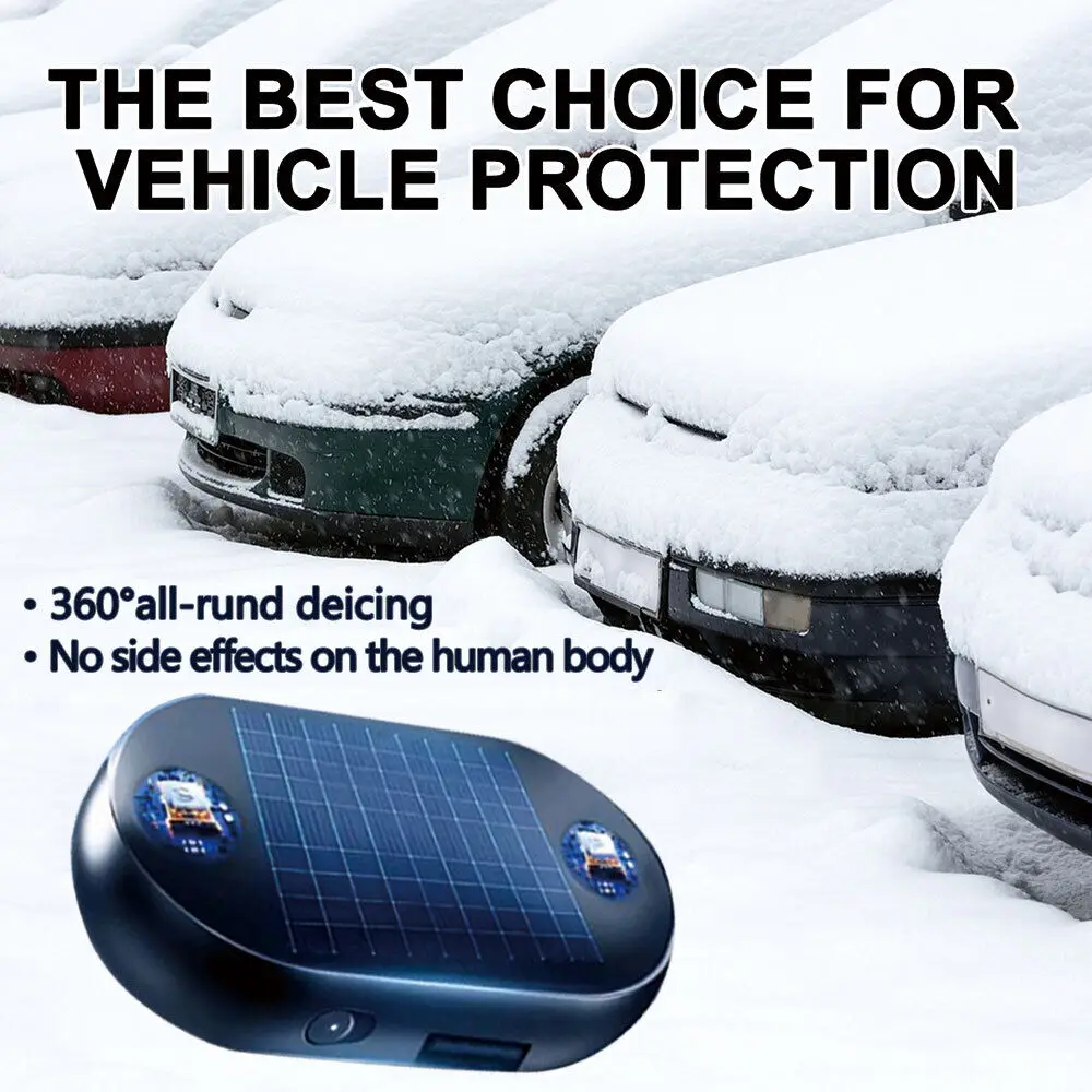 1x Portable Car Window Anti-Freezing Tool Solar Antifreeze Snow Removal Instrument Active Winter Deicing Device Car Defroster
