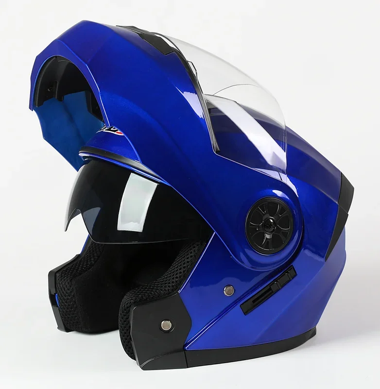 2023 New Arrival DOT Certification Professional Racing Flip Up Helmet Men Motorcycle ABS Material Modular Dual Lens Helmets