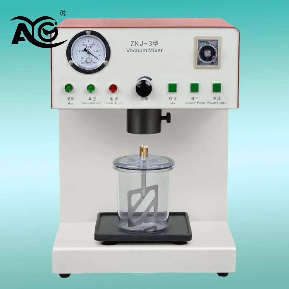 AG Dental Vacuum Mixer - Dental Lab Equipment Lab Compact Gypsum Stirrer with Vacuum Pump & Mixing Cup for Bubble-Free Casts​