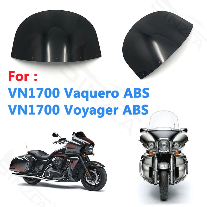 Per Kawasaki Vn1700 Vulcan 1700 Voyager Abs 09-17 Parabrezza Moto Parabrezza Parabrezza Parasole Vaquero Abs Nero