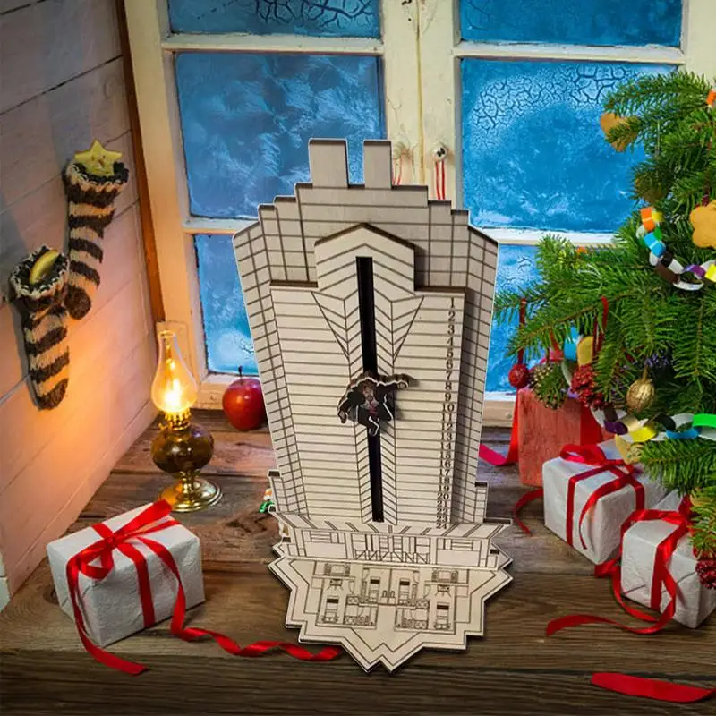 Wooden Advent Calendar Funny Die Hard Christmas Table Decorations Party Supplies