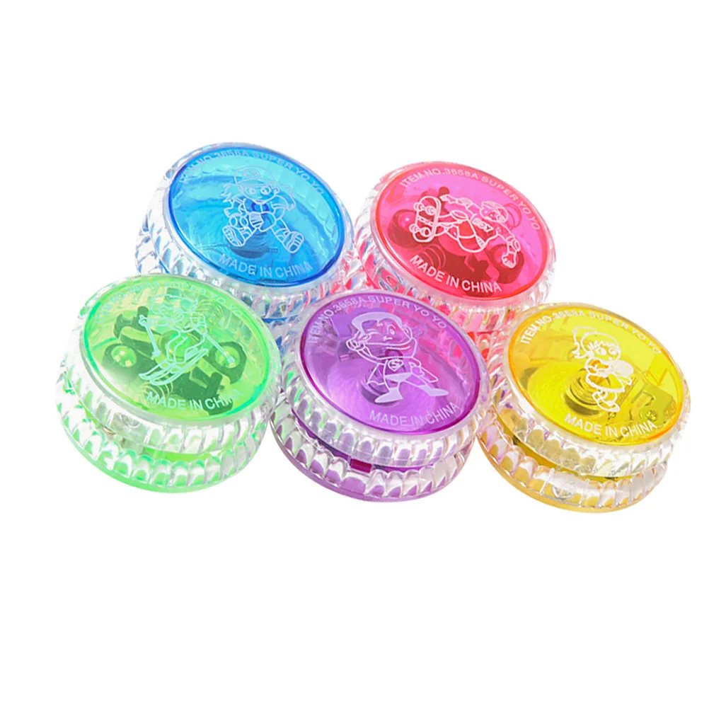 5 Pcs Glow Beginners Creative Toys Responsive Ball Yoyo Gift Plastic Flash Child