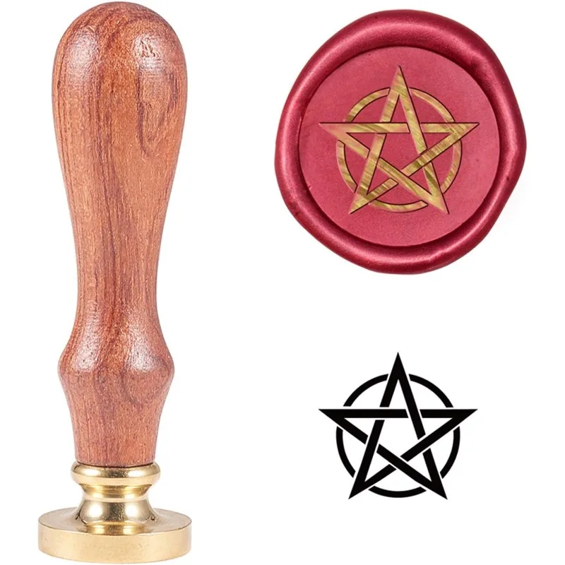1pc Pentagramm Wachs Siegels tempel heidnischen Stern Siegels tempel Vintage Retro Siegels tempel für Halloween Weihnachten Versch önerung Umschlag