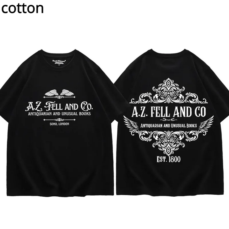 

TV Good Omens Print T Shirts Men Women High Street Fashion Oversized T-shirts Summer Trend Vintage Short Sleeve T-shirt