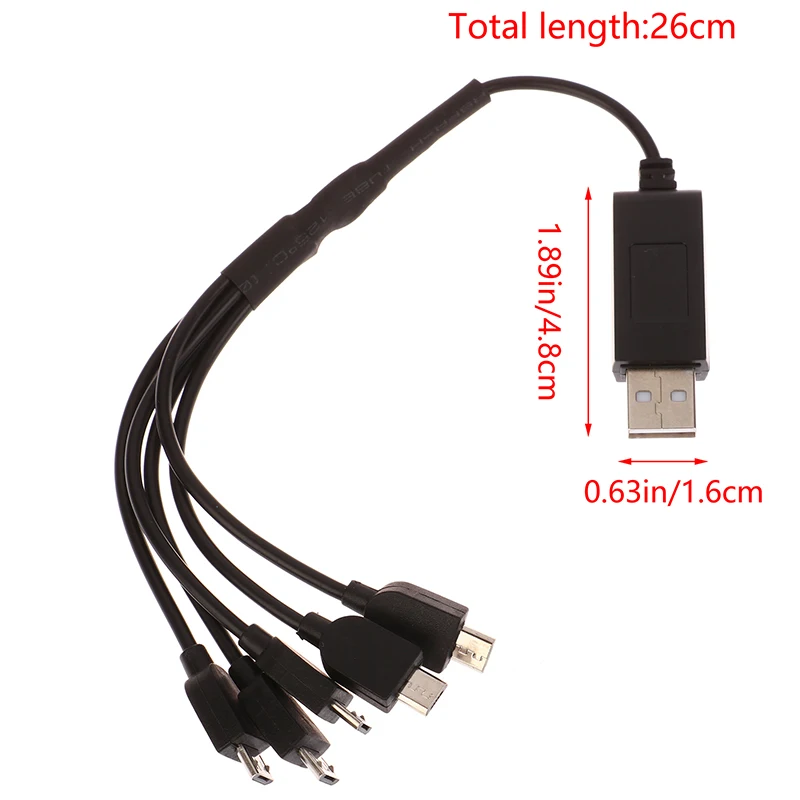 Rc 드론 리튬 배터리 충전기 액세서리, 다기능 충전 케이블, E58 XS809 배터리용 충전기, 5 in 1, 3.7V, 500mAh, 1PC